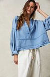 Free People Jude Denim Pullover Top