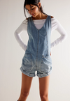 Free People High Roller Shortall Denim in Bright Eyes