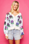 Queen of Sparkles Hydrangea Cardigan