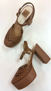 Dolce Vita Gero Brown Raffia Platform
