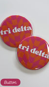 Tri Delta Checkered Button