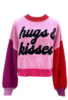 Queen of Sparkles Hugs & Kisses Colorblock Sweater