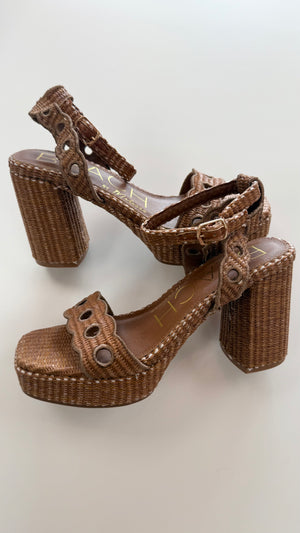 Matisse Cognac Moorea Platform Heel