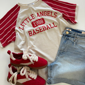 Daydreamer Little Angels Baseball Ringer Tee