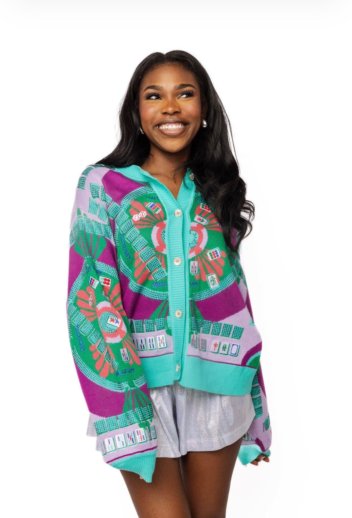 Queen of Sparkles Mahjong Cardigan