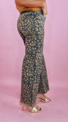 Kut Meg High Rise Wide Leg in Wood Leopard
