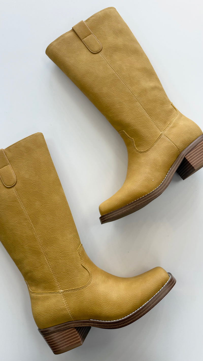 Tall Banana Suede Boots