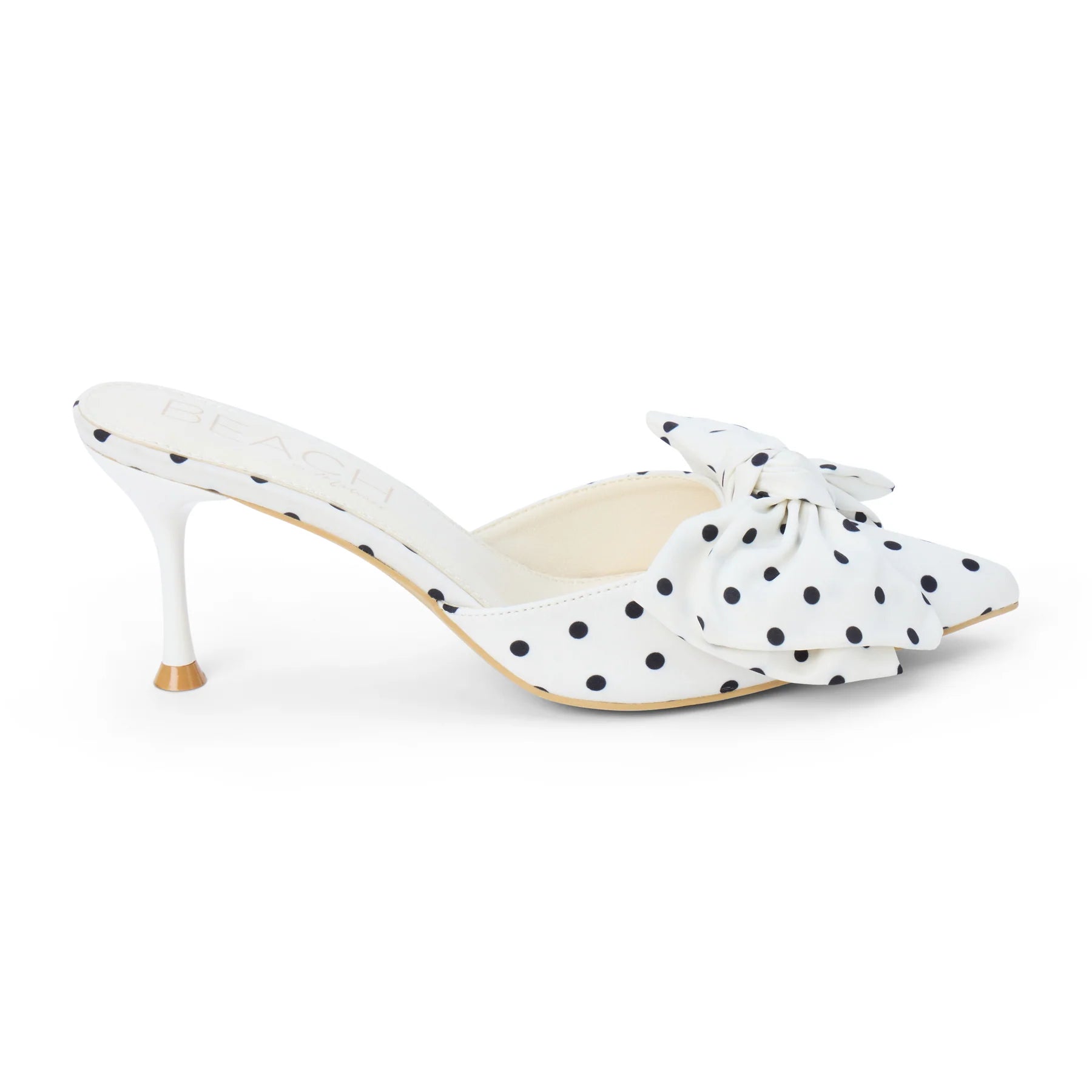 Matisse | Goldie White/Black Dot Heel