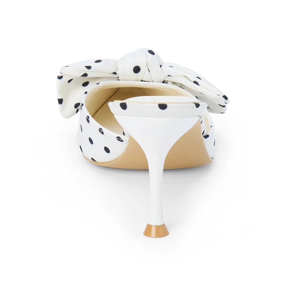 Matisse | Goldie White/Black Dot Heel