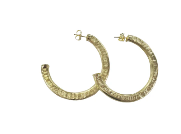 Sheila Fajl Gold Hammered Arlene Hoop (1 LEFT)