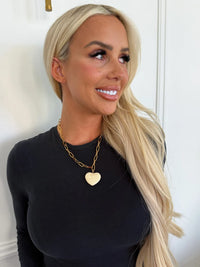 Chansuttpearls | White Heart Harlow Necklace 16-18"