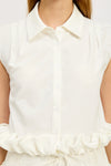 Ruffle Trim Buttondown