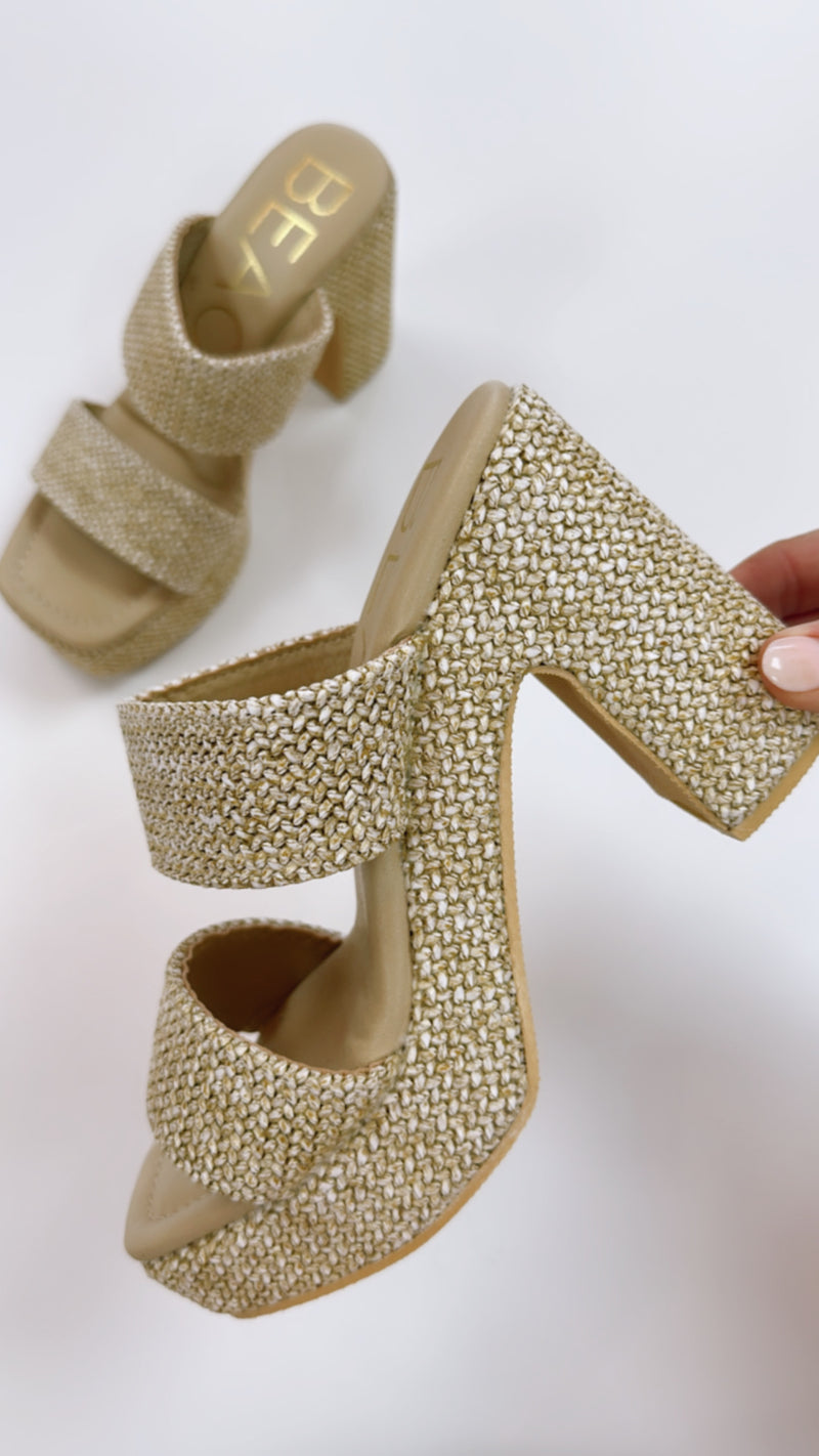 Matisse Beige Gem Heel