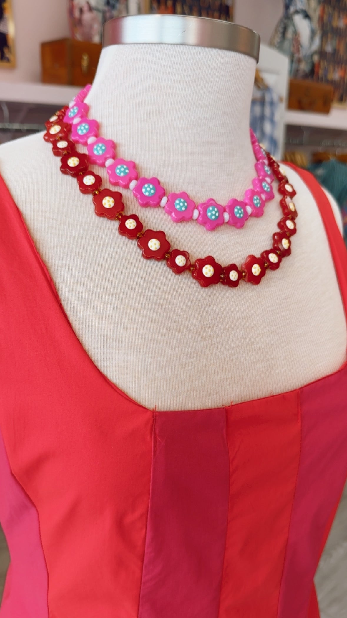 Flower Bead Necklace