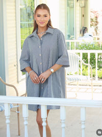 Karlie | Black Check Shirt Dress (1 LARGE)
