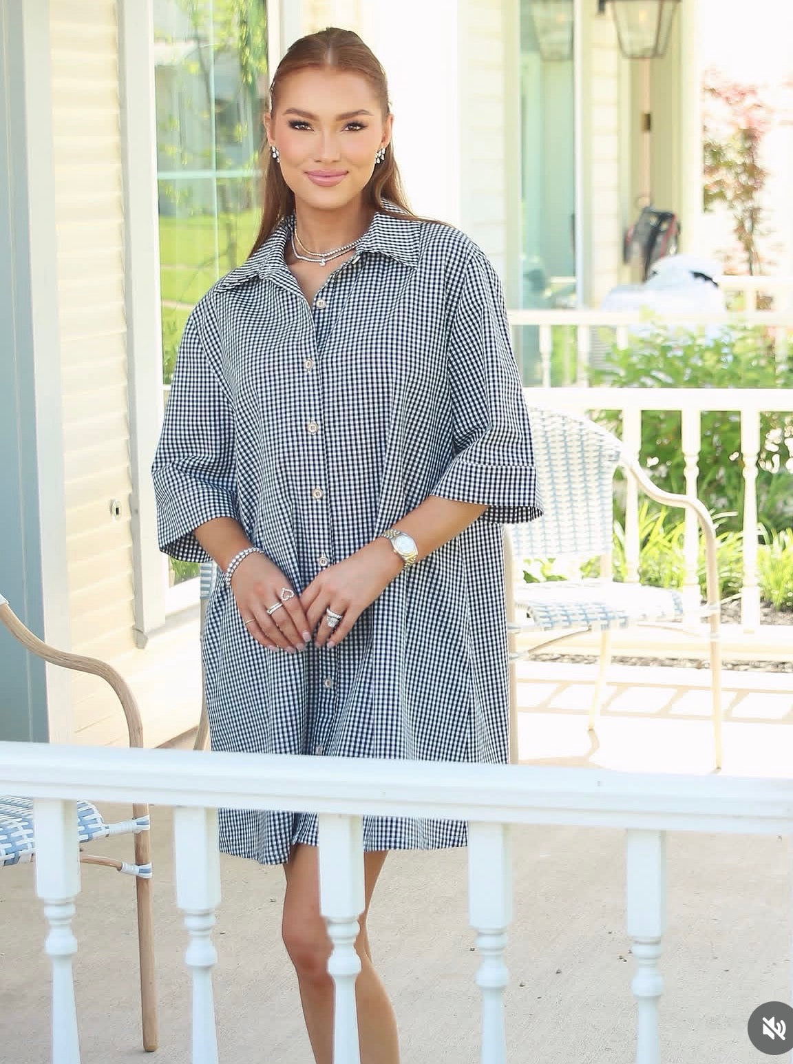 Karlie | Black Check Shirt Dress