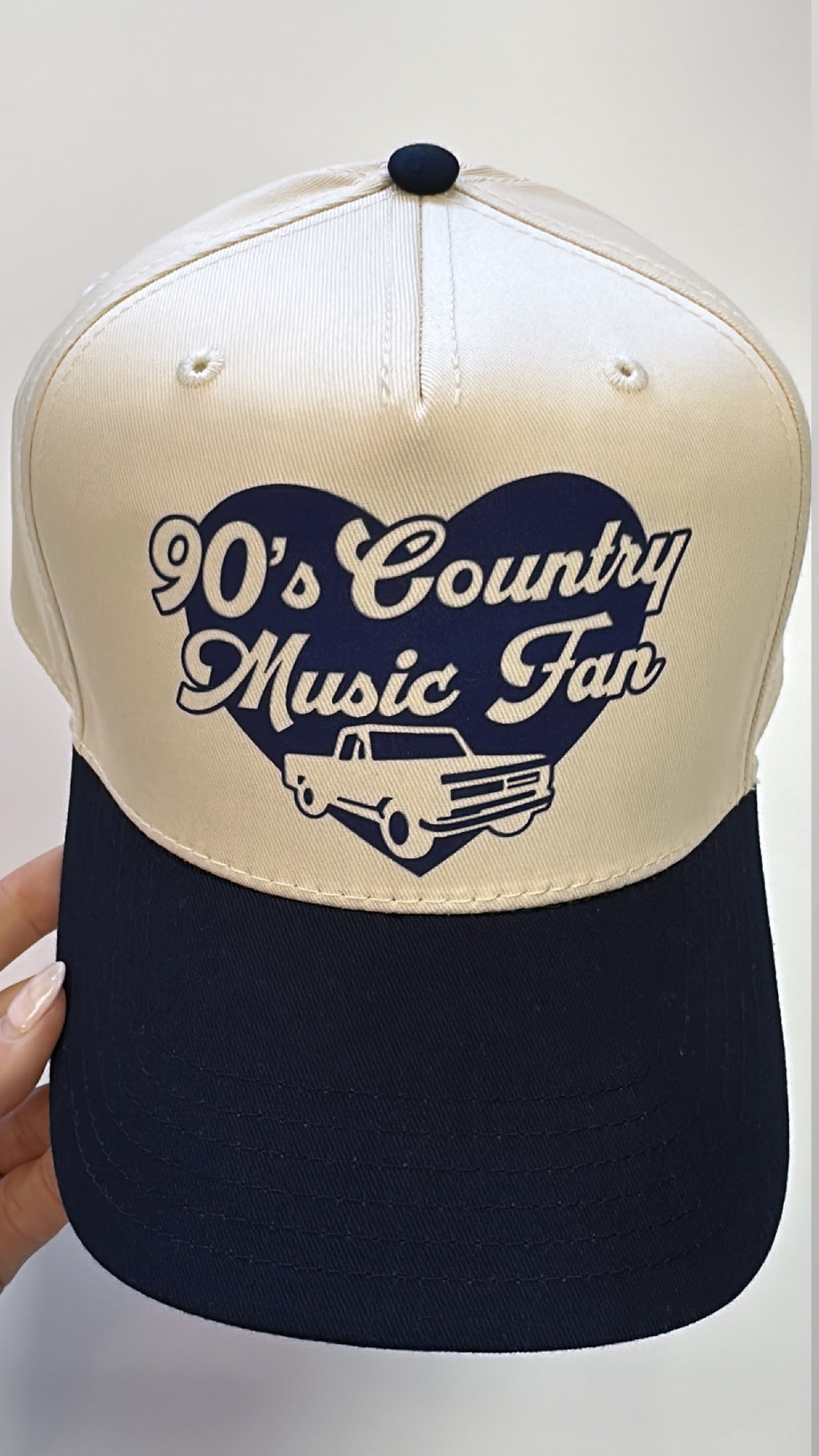 Navy Raised on 90's Country Trucker Hat