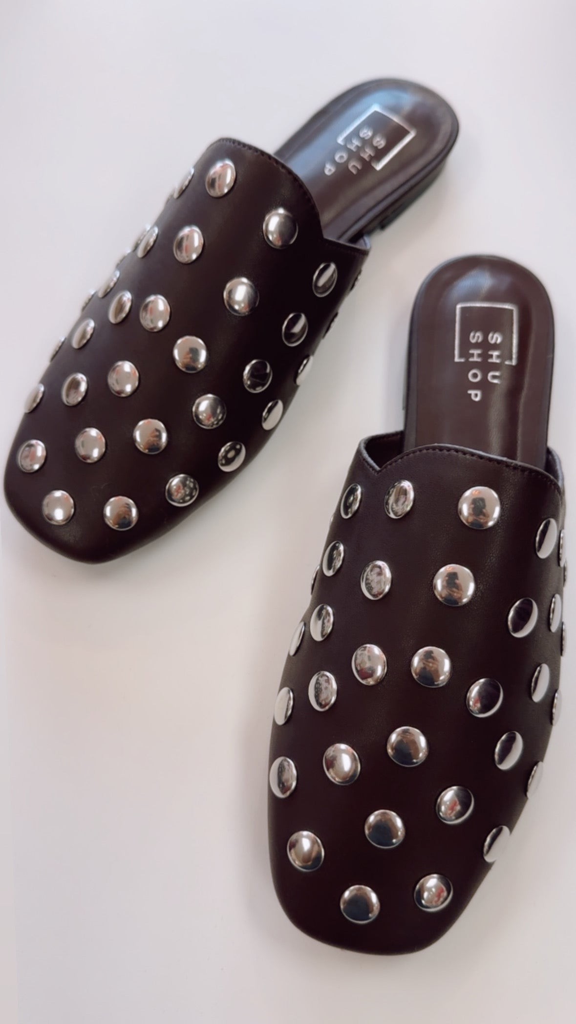 ShuShop | Aretha Studded Mule in Brown