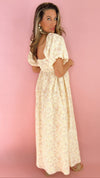 Nora Lee Oceane Lemon Floral Maxi Dress