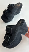 Shushop Black Suede Graceland Platforms (1 SIZE 9)