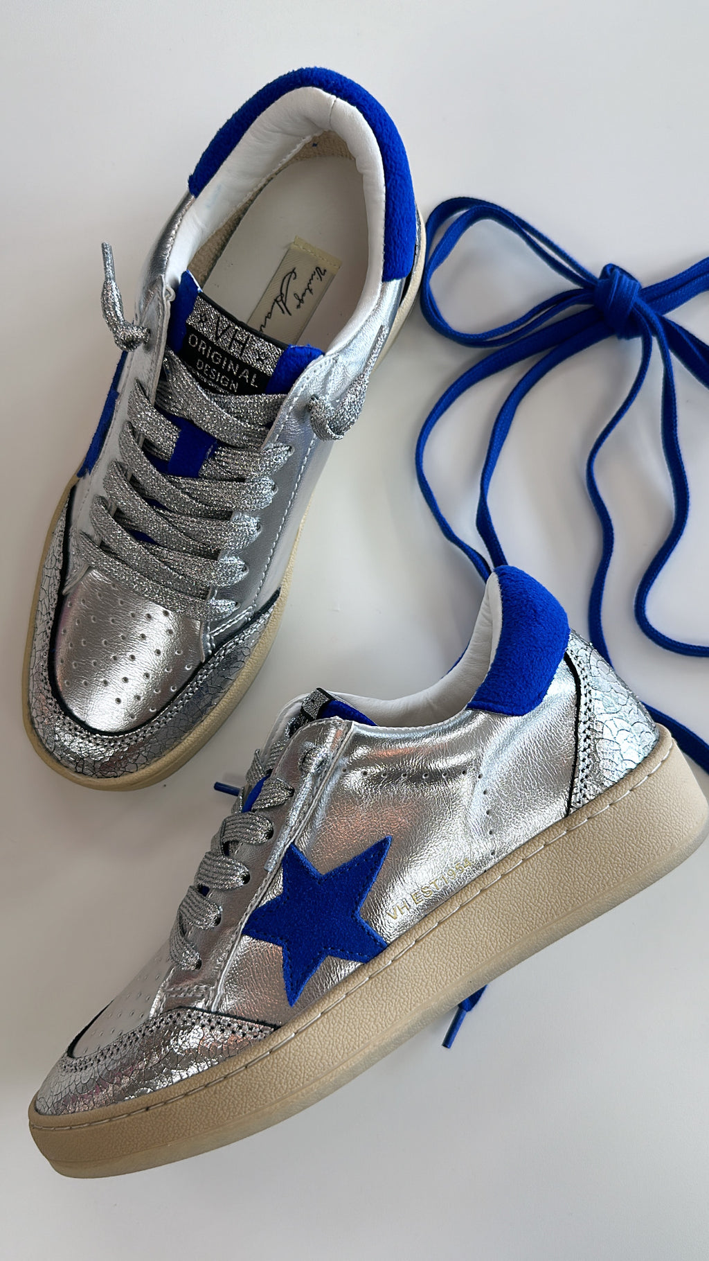 Vintage Havana Blue Star Metallic Sneakers