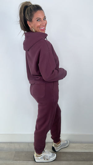 Dear John Plum Berry Hoodie Jogger Set