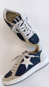 Shushop Navy Glitter Paz Sneaker