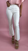 Kut Kelsey High Rise Ankle Flare in White