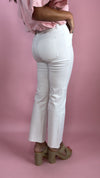 Kut Kelsey High Rise Ankle Flare in White