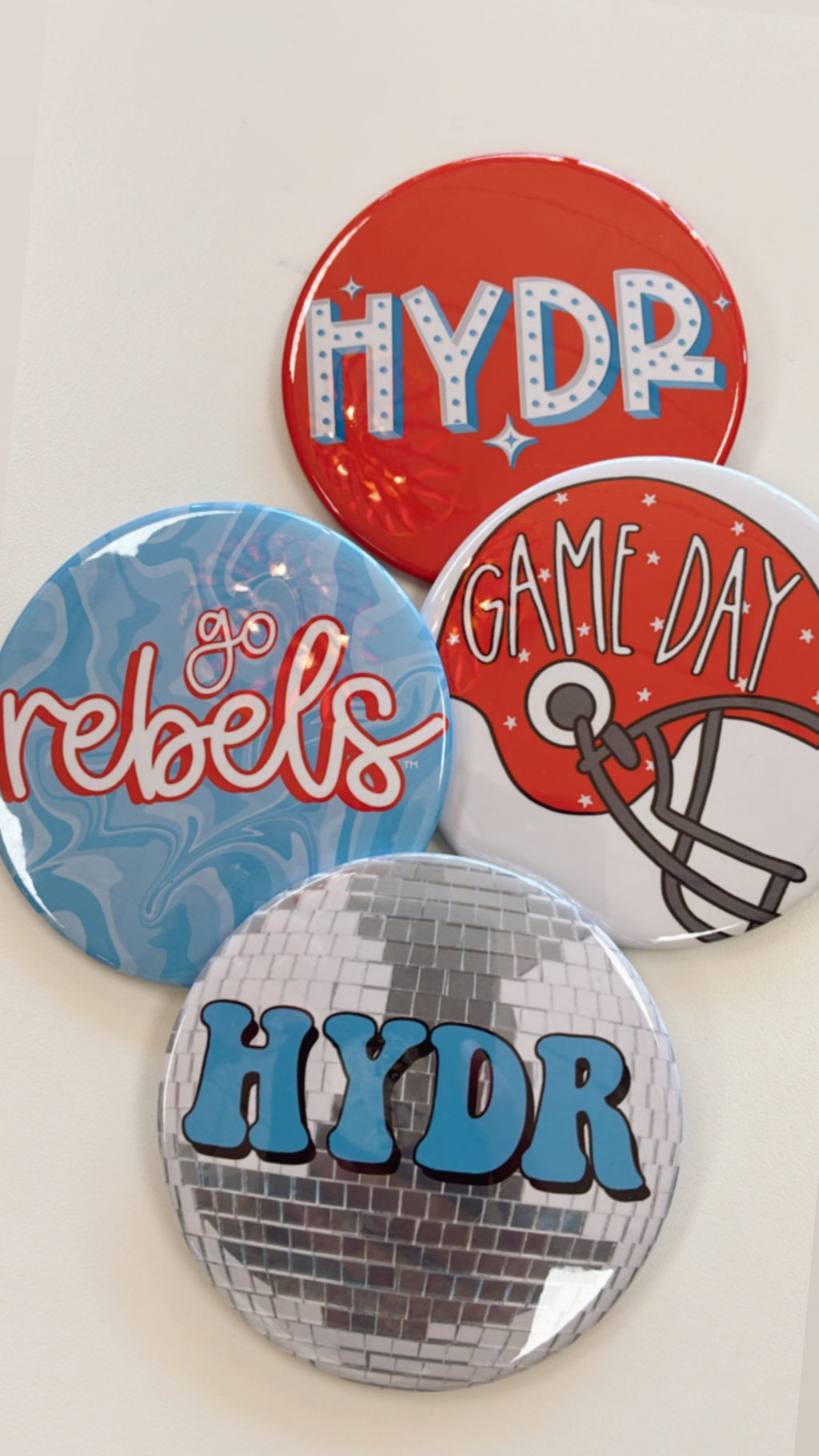 Ole Miss 3 inch Gameday Buttons