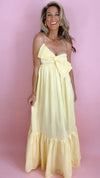 Yellow Bow Front Maxi Dress (1 MEDIUM)