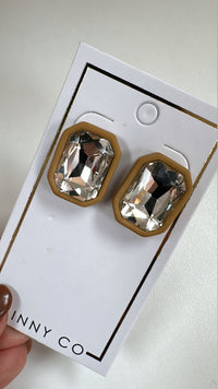 Brown Olivia Rectangle Earring