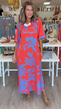 Alden Adair | Tilly Dress in Rouge Majorelle
