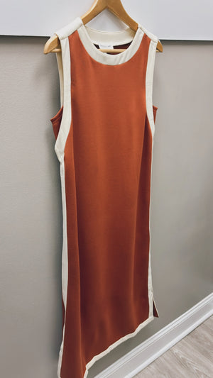 Clay Varsity Scuba Midi Dress