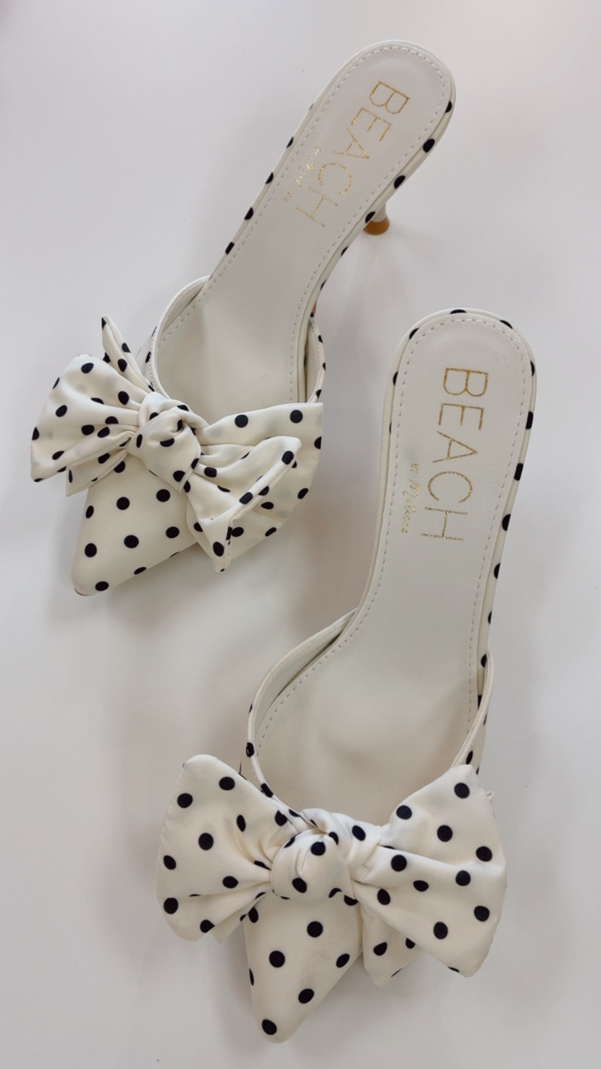 Matisse | Goldie White/Black Dot Heel