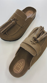 ShuShop Taupe Suede Ariana Slide