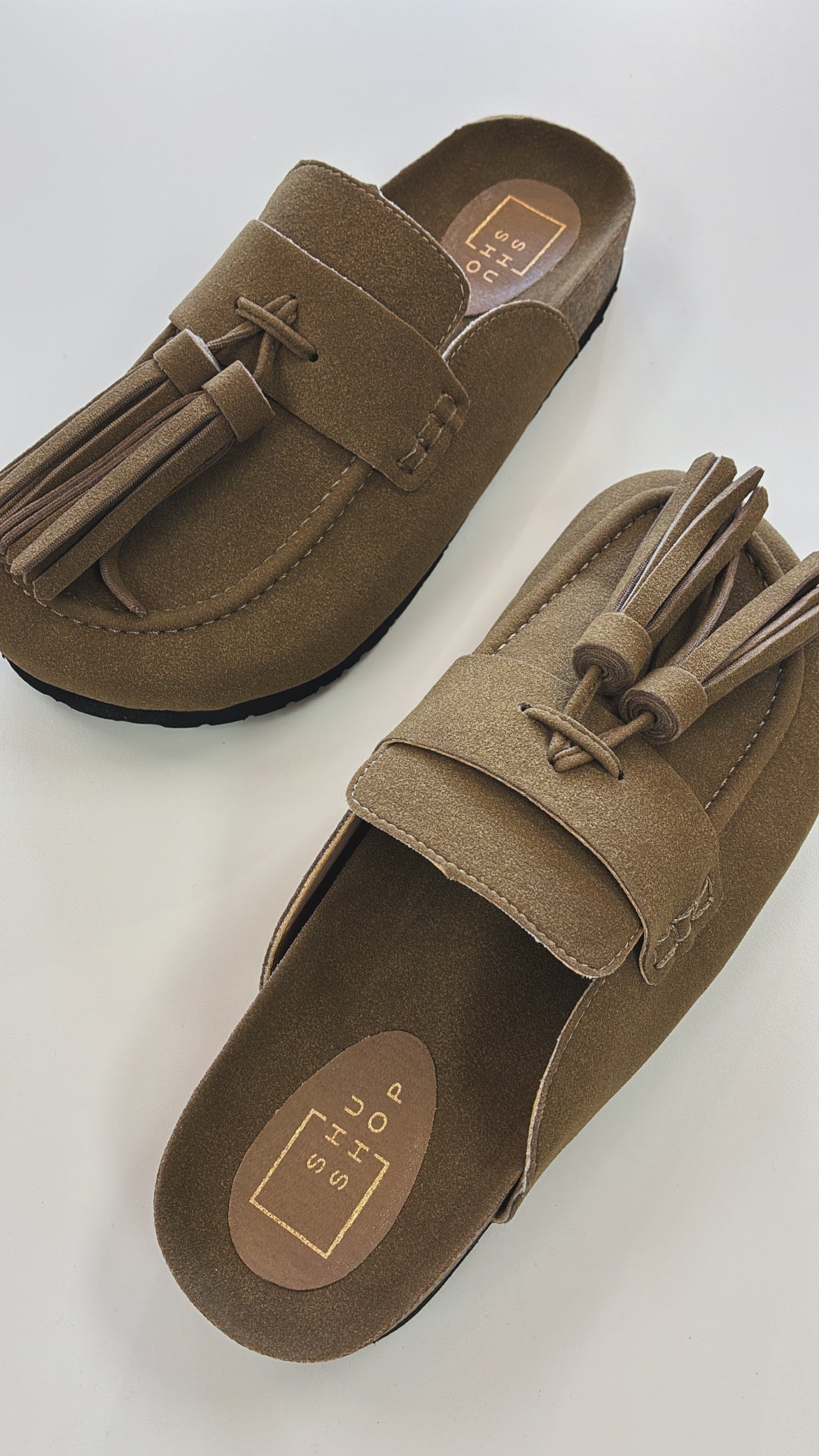 ShuShop Taupe Suede Ariana Slide