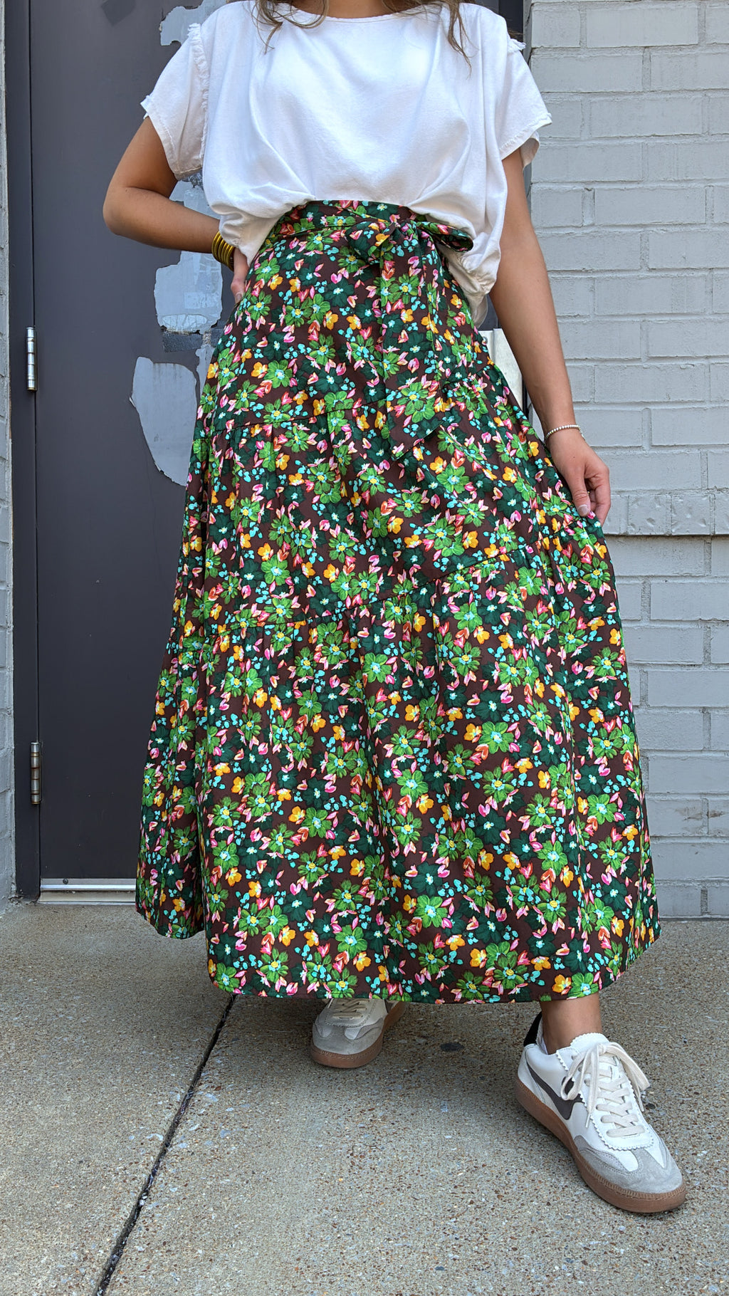 Karlie: Printed Floral Maxi Skirt