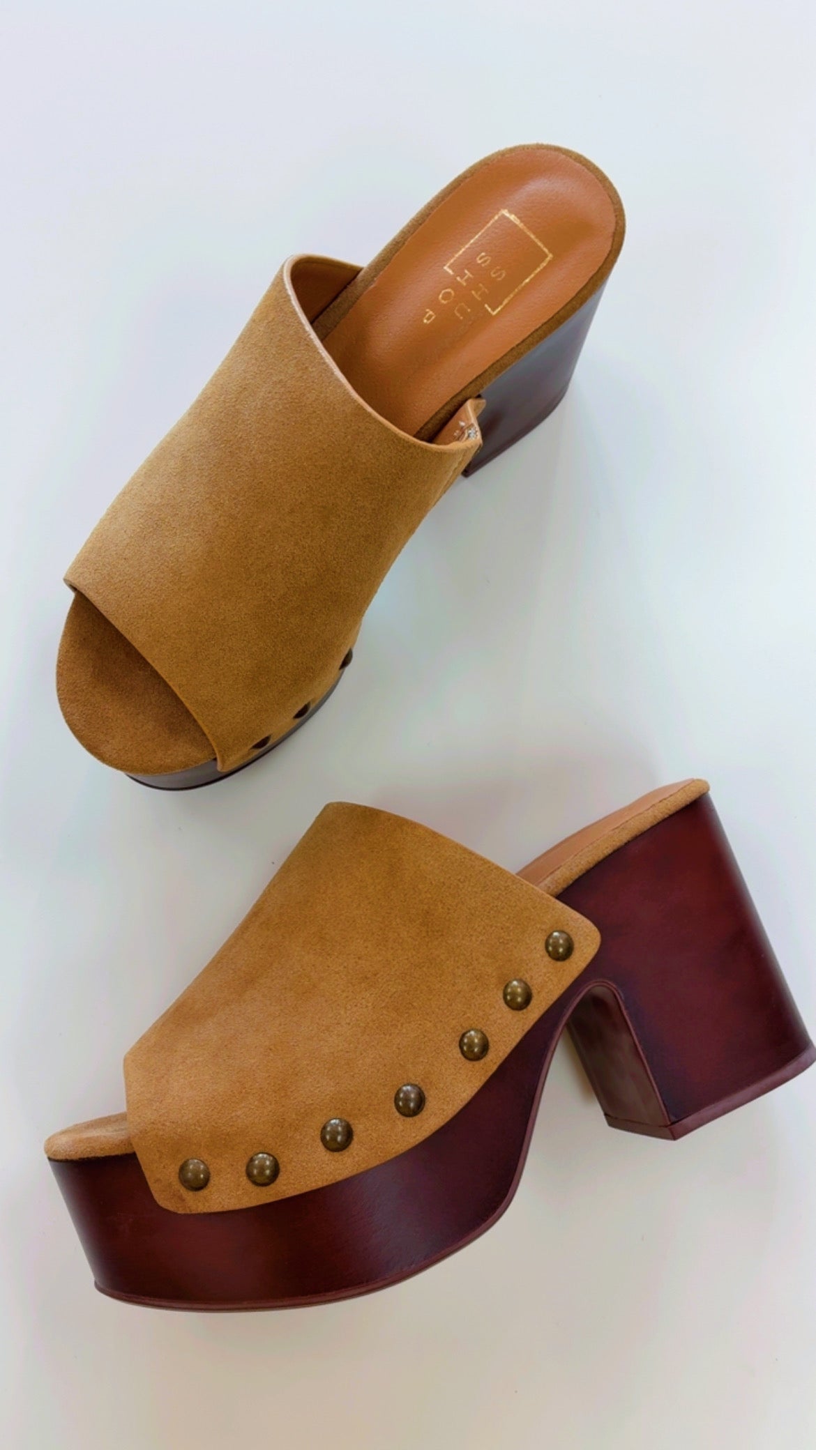 ShuShop | Camel Suede Hayden Platform