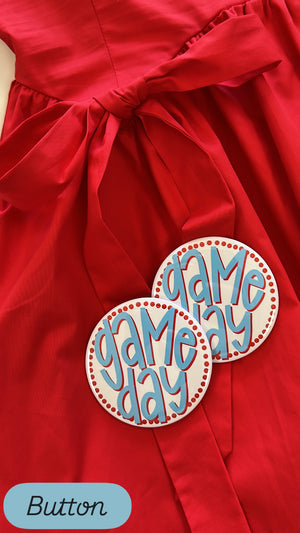 3 inch Polka Dot Gameday Button
