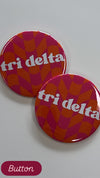 Tri Delta Checkered Button