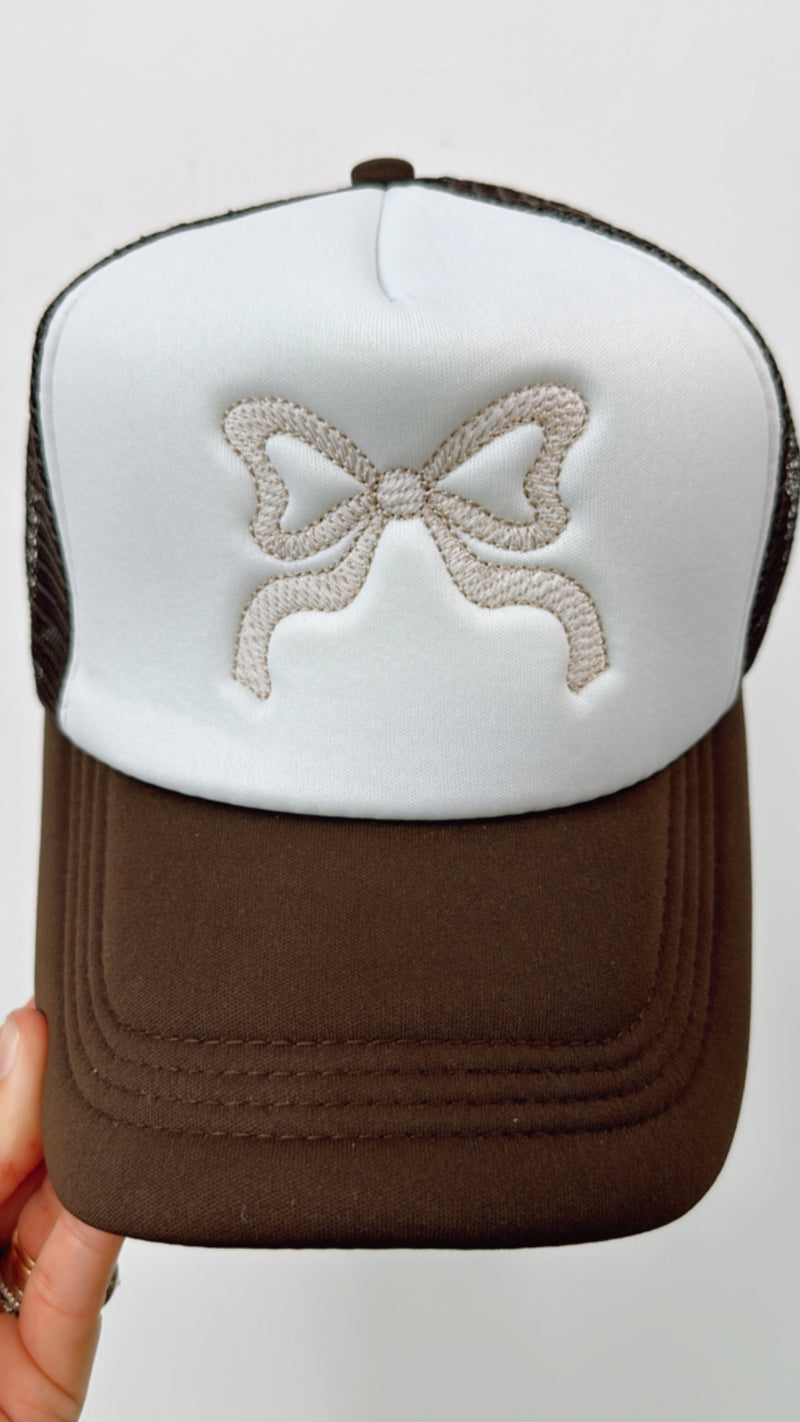 Brown Bow Trucker Hat