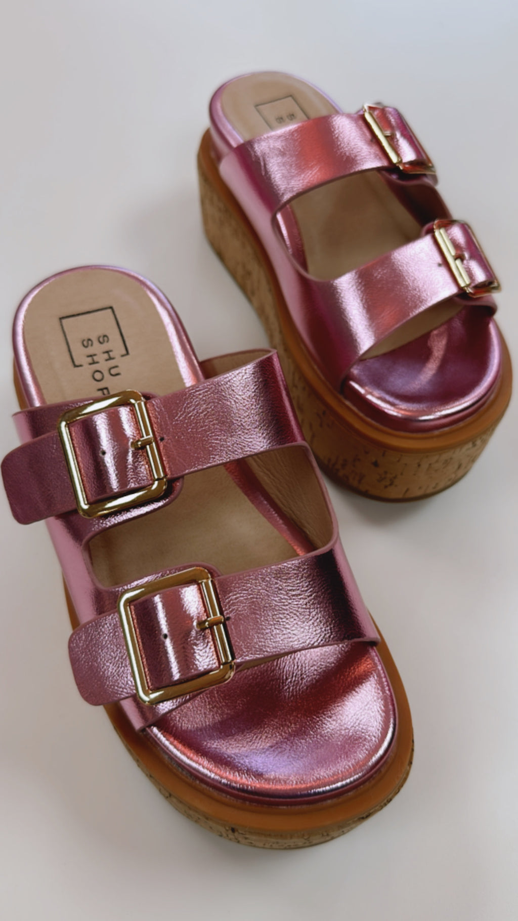 ShuShop Lucinda Metallic Platform in Pink