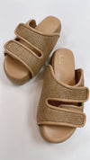 Shushop Natural Lillian Woven 2 Strap Sandals