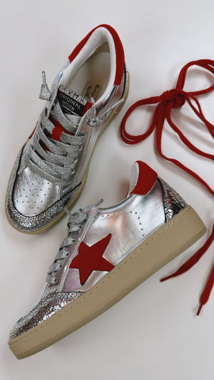 Vintage Havana Denisse Red Star Metallic Sneakers