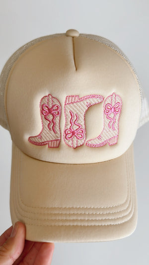 Cowboy Hat/Bow Trucker Hat