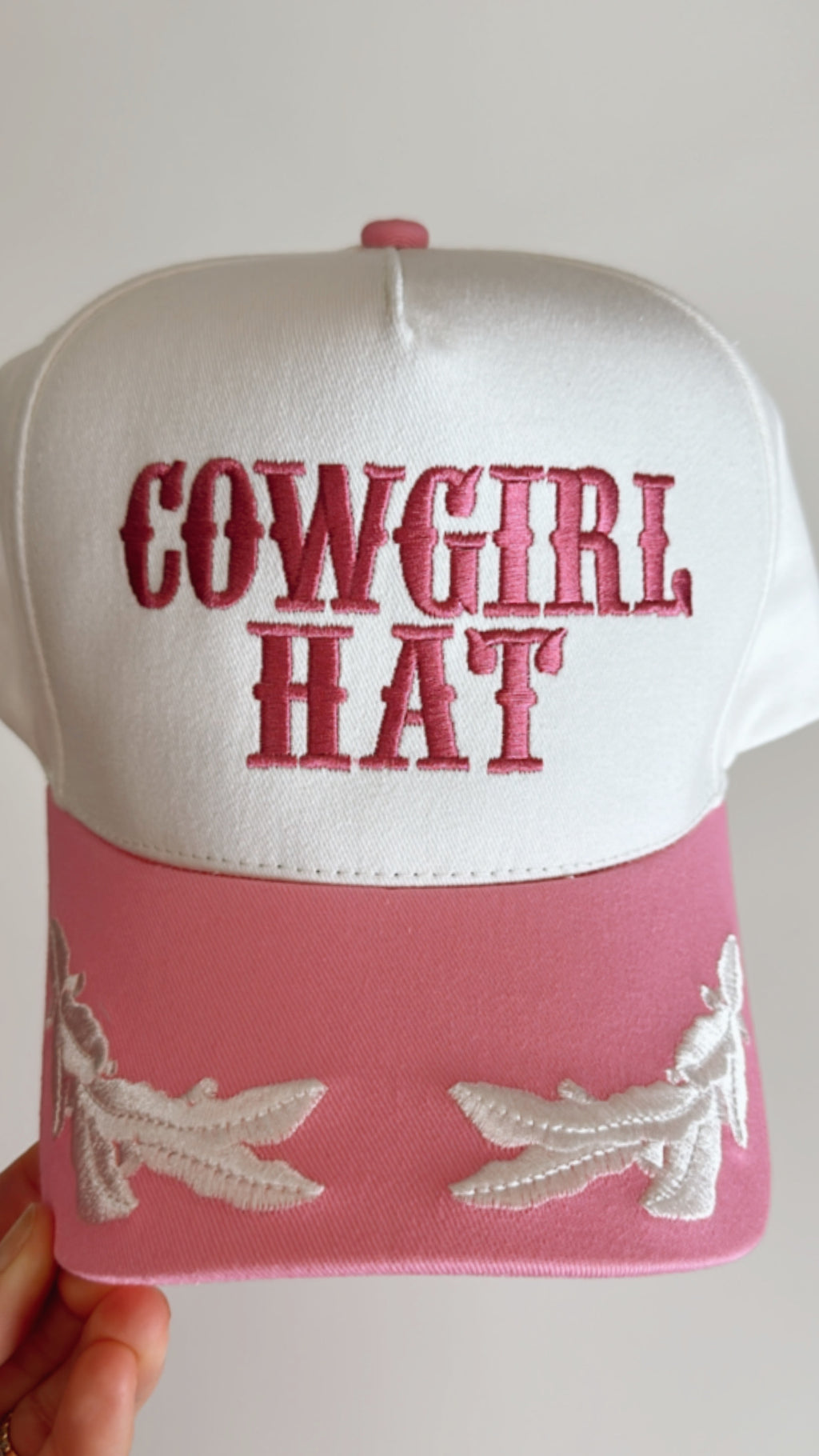 Pink/White Cowgirl Hat