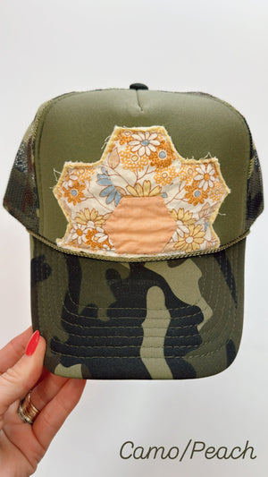 Camo Custom Quilted Trucker Hat (1 LEFT)