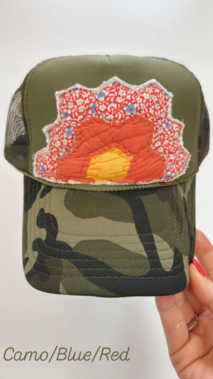 Camo Custom Quilted Trucker Hat (1 LEFT)