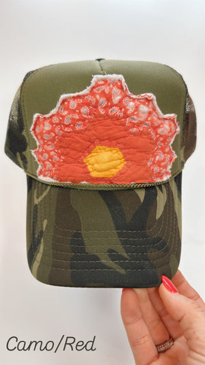 Camo Custom Quilted Trucker Hat (1 LEFT)